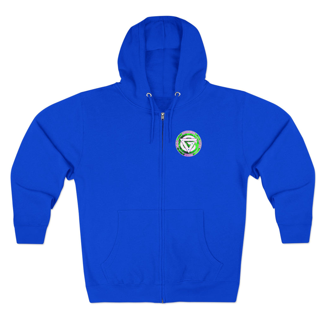 CG LION HEART GREEN PURPLISH PINK LIFT OR DIE ZIP UP