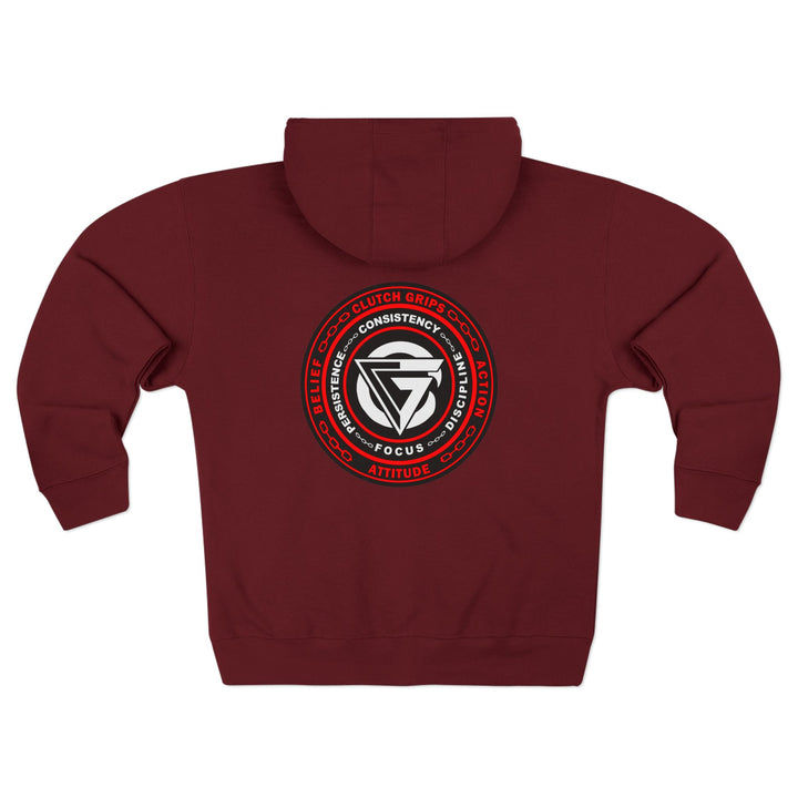 CG CORE WINNERS LOGO RED WHITE BLACK/CONQUER ZIP UP