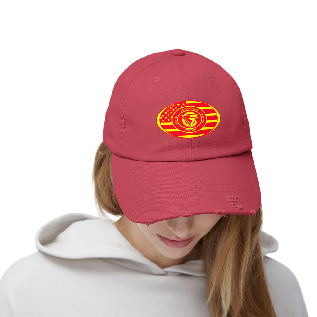 CG AMERICAN SUPERIOR GOLD & RED BLOODED FREEDOM FLAG CAP