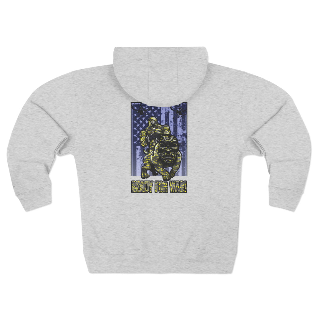 CG ANGRY DOG GREY YELLOW CAMO/READY FOR WAR ZIP UP