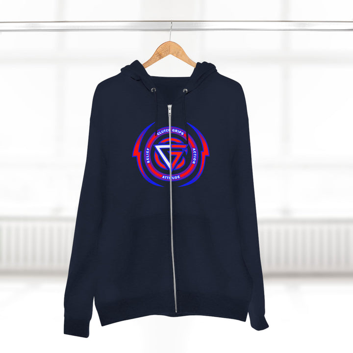 SAMURAI MASK RED WHITE BLUE /CLUTCHGRIPS  ZIP UP