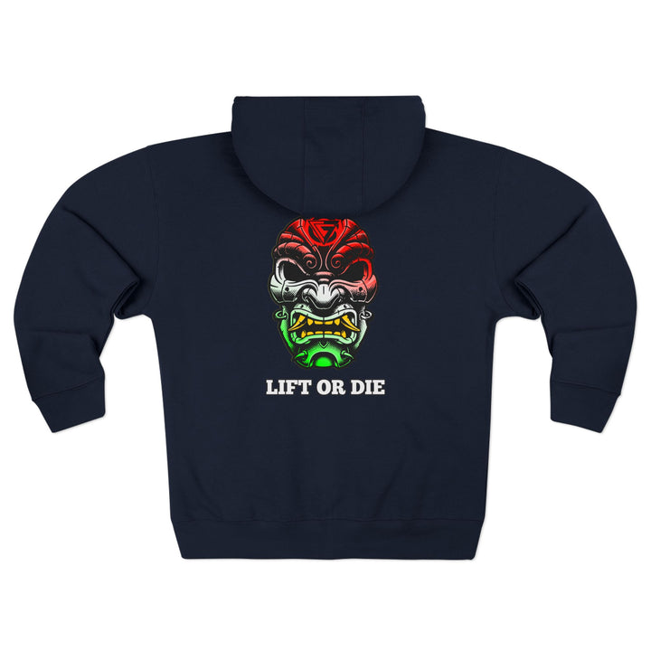 SAMURAI MAC RED WHITE GREEN FADE /LIFT OR DIE ZIP UP