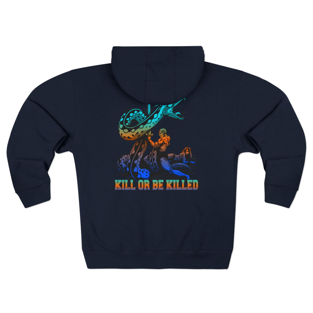 CG SERPENT SLAYER BLUE ORANGE AQUA /KILL OR BE KILLED ZIP UP