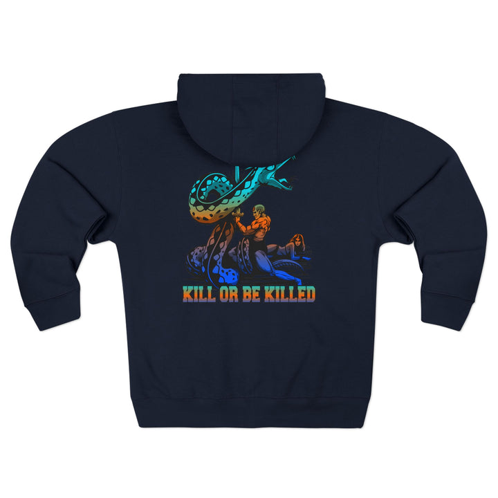 CG SERPENT SLAYER BLUE ORANGE AQUA /KILL OR BE KILLED ZIP UP