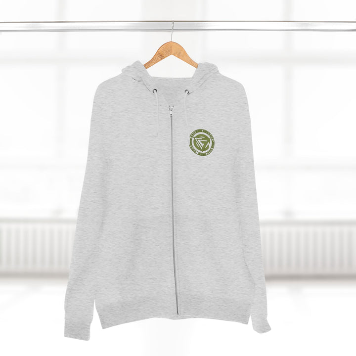 CG SGL SKULL DRAGON TIGER BELL ARMY GREEN/READY FOR WAR ZIP UP