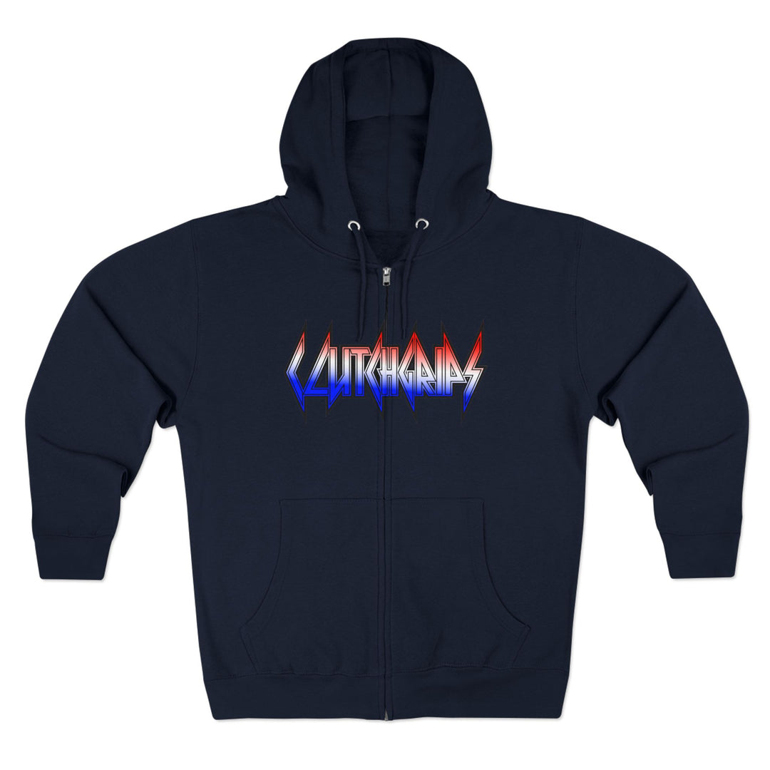 CG APE VS ZILLA 2ND FIGHTRED WHITE BLUE FADE /CONQUER ZIP UP