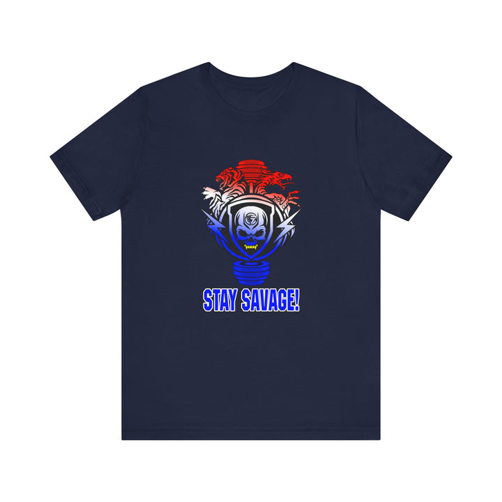 TIGER VS DRAGON RED WHITE BLUE FADE /STAY SAVAGE