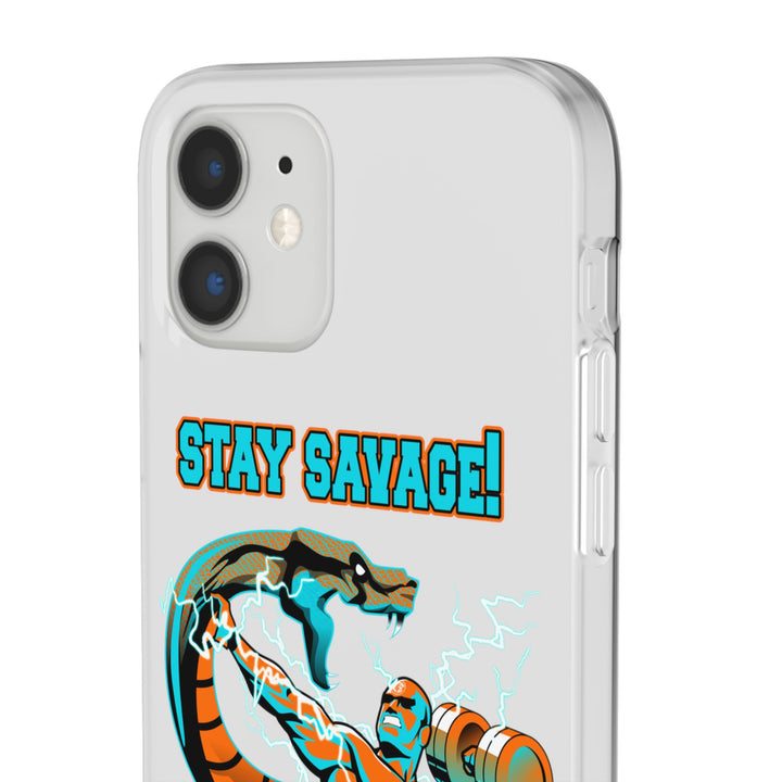 MAC VS SNAKE MIAMI COLORS AQUA ORANGE PHONE CASE /STAY SAVAGE