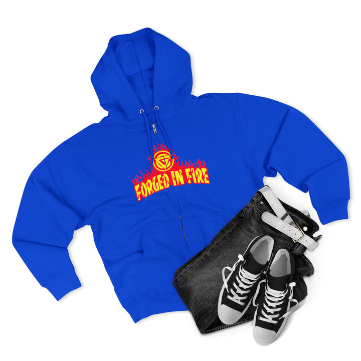 CG DBL SKULL BELL RED GOLD/READY FOR WAR ZIP UP