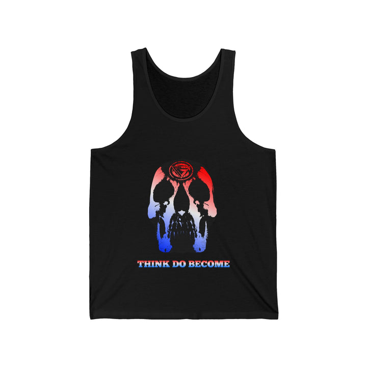 SKULLATOR TANK RED WHITE BLUE/ THINK DO BECOME