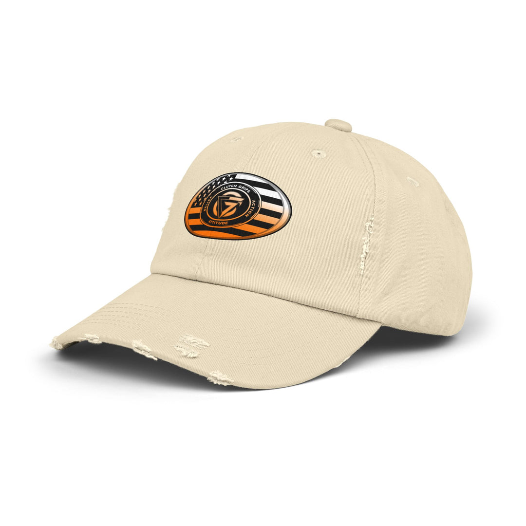 CG ORANGE WHITE FADE OVAL FLAG CAP