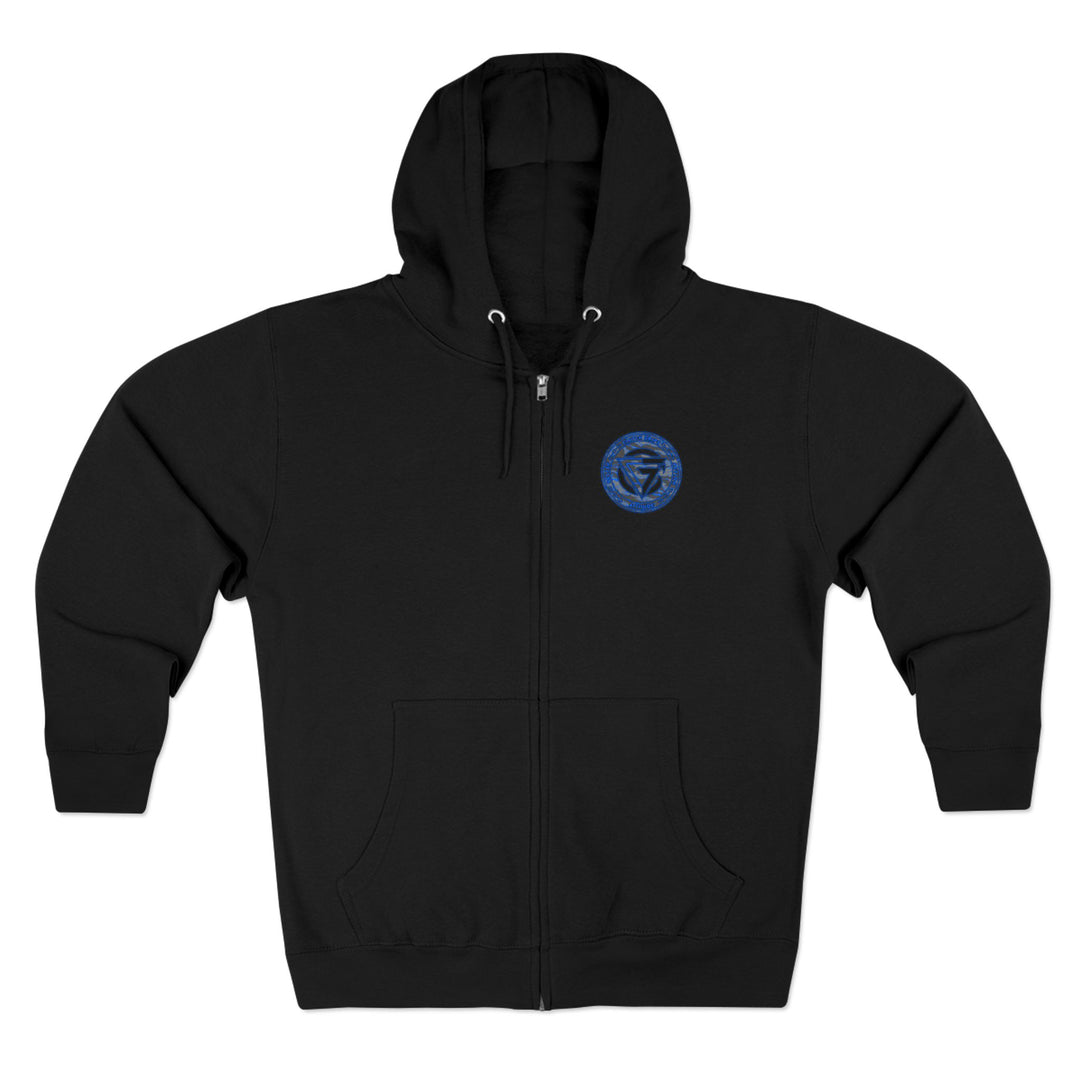 CG ANGRY DOG GREY BLUE CAMO/READY FOR WAR ZIP UP