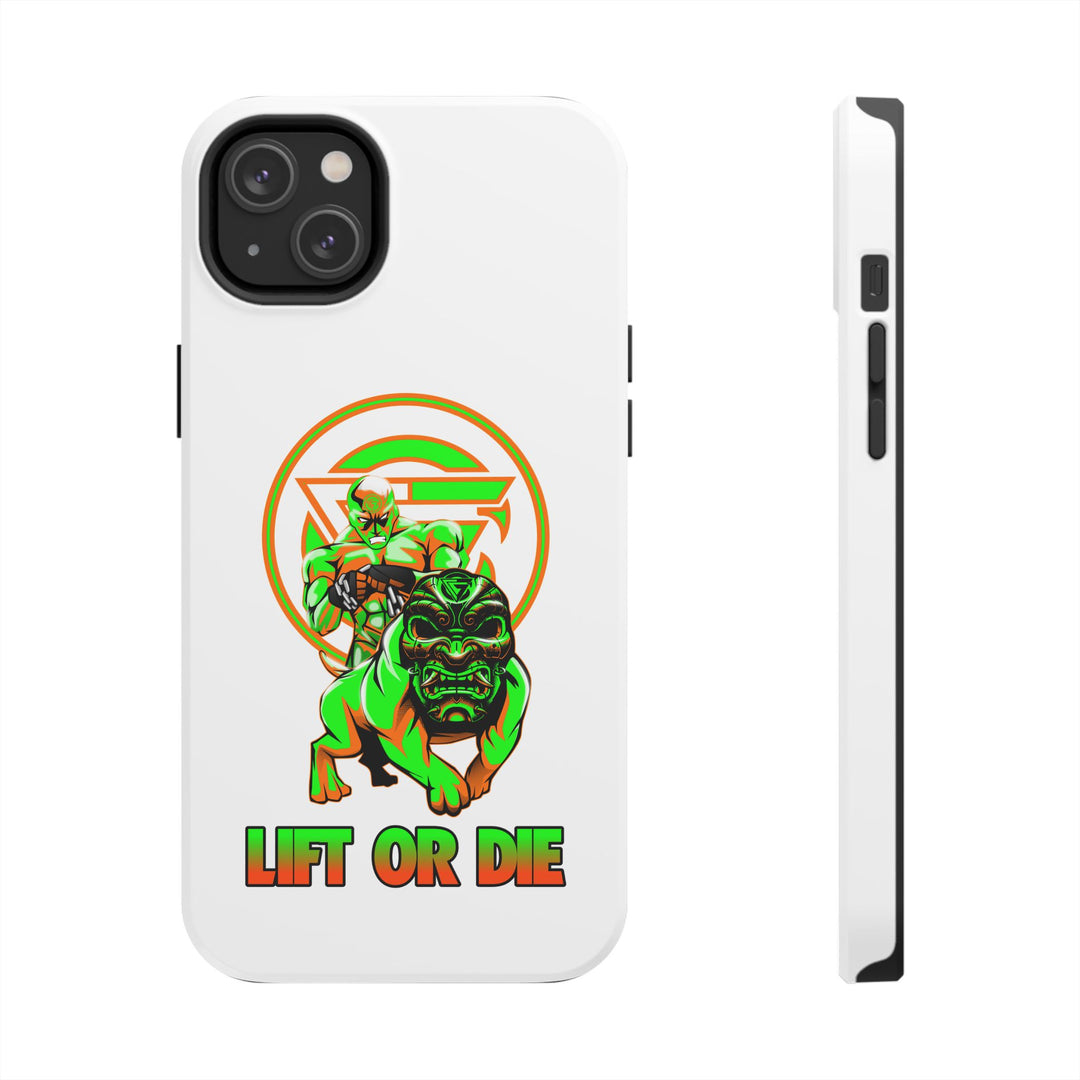 ANGRY DOG ORANGE GREEN PHONE CASE /LIFT OR DIE