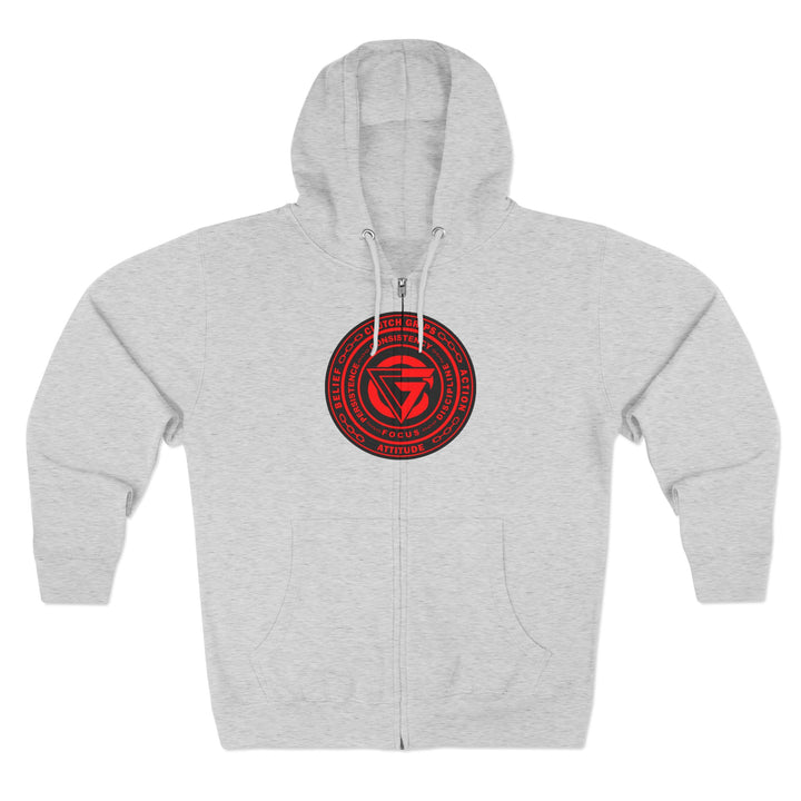 CG OUTLAW RED BLACK /AMERICAN BAD ASS ZIP UP