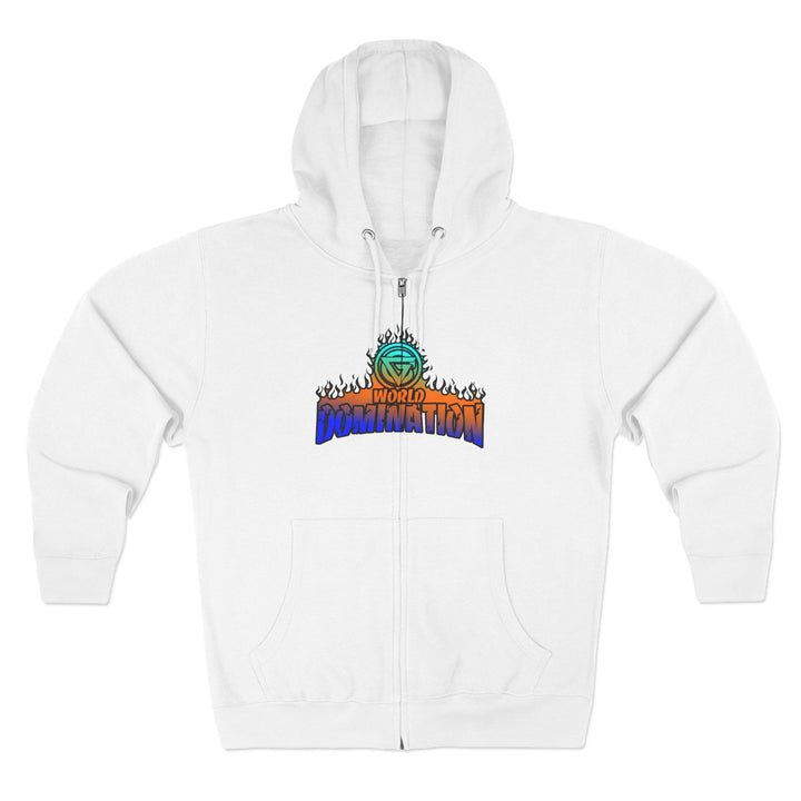 CG SKULLATOR BLUE ORANGE AQUA /WORLD DOMINATION ZIP UP