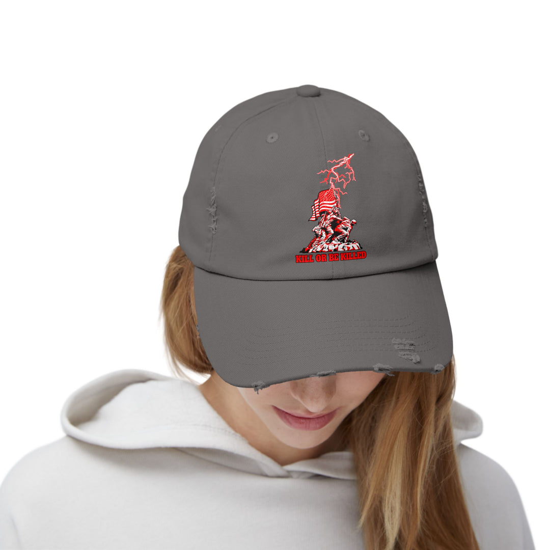 AMERICAN WARRIOR RED WHITE/KILL OR BE KILLED CAP