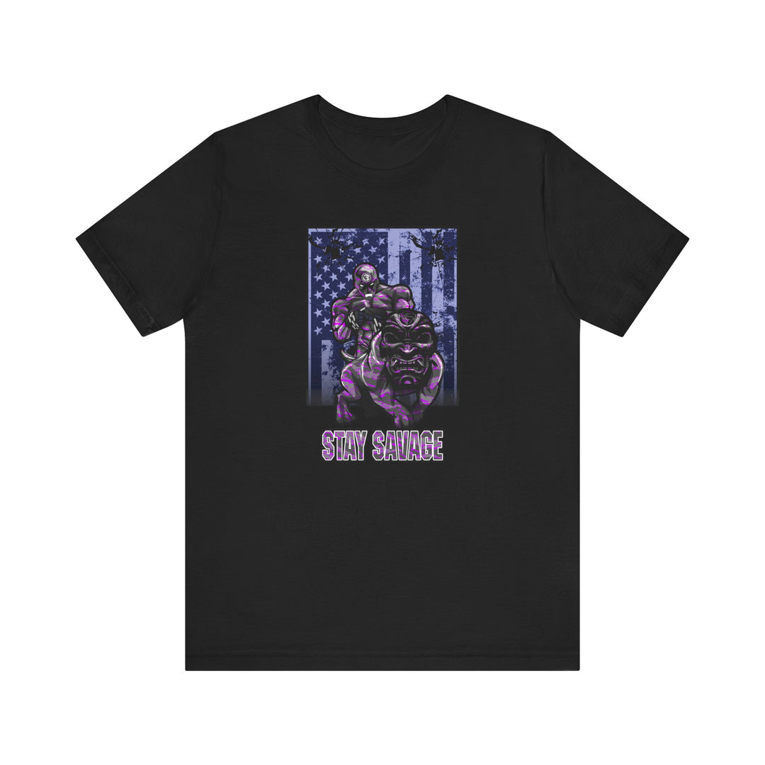 ANGRY DOG FLAG PURPLE GREY CAMO/STAY SAVAGE