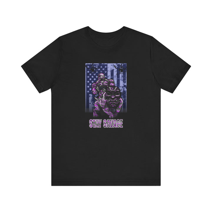 ANGRY DOG FLAG PURPLE GREY CAMO/STAY SAVAGE