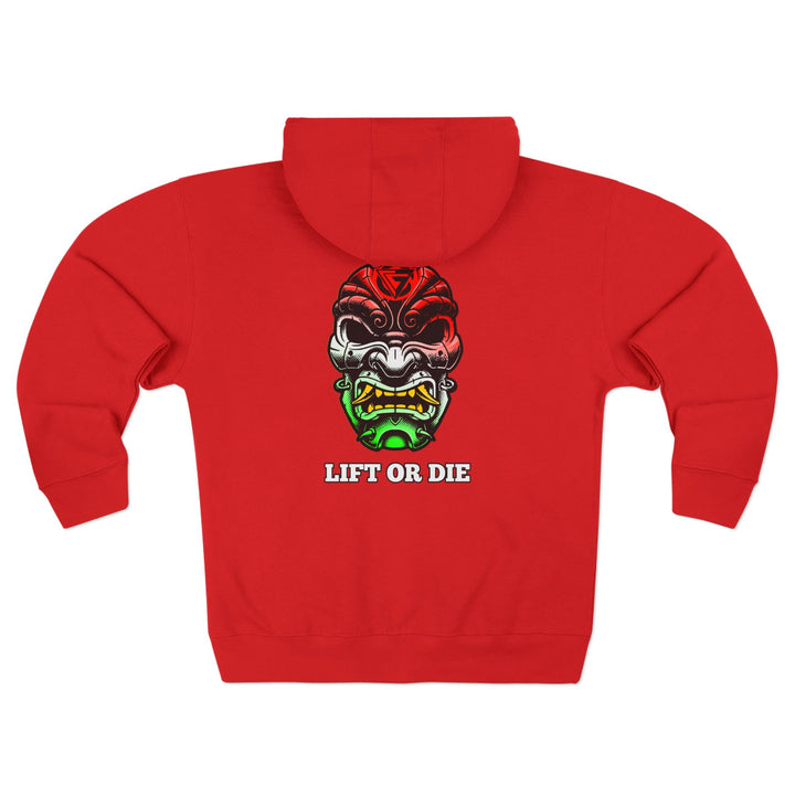 SAMURAI MAC RED WHITE GREEN FADE /LIFT OR DIE ZIP UP