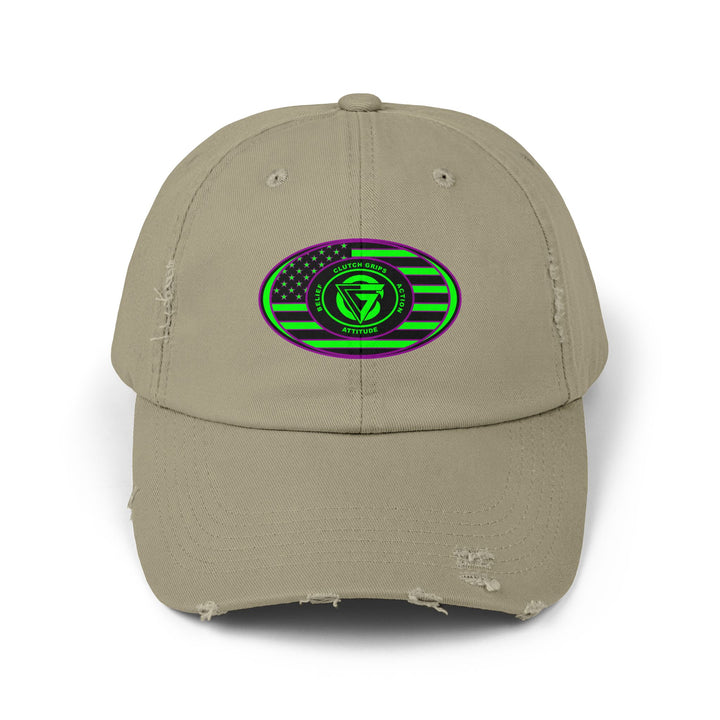 CG PURPLE GREEN FLAG OVAL CAP