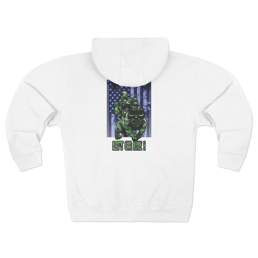 CG ANGRY DOG GREEN GREY CAMO /LIFT OR DIE ZIP UP