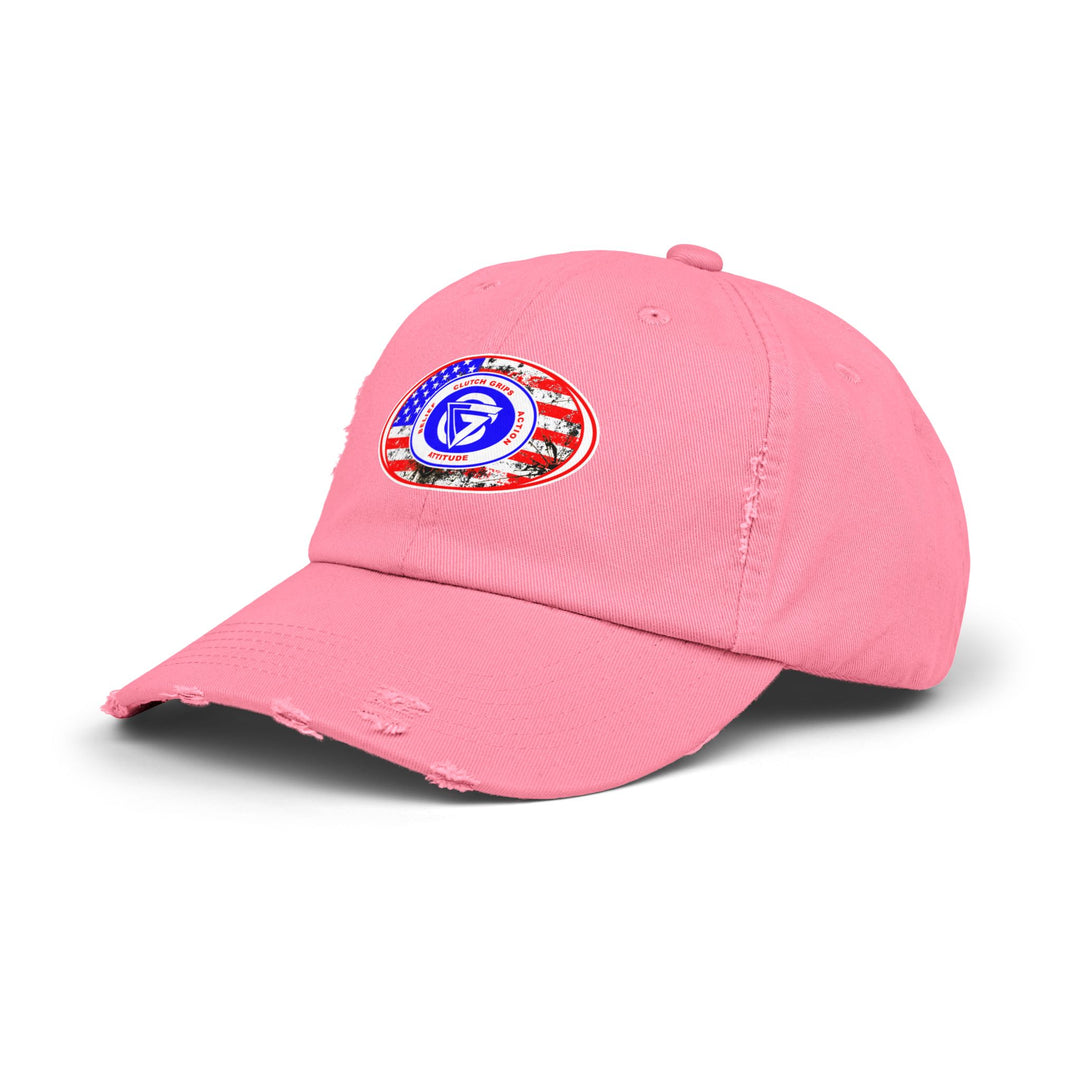 CG OVAL LOGO DISTRESSED FLAG /BELIEF ATTITUDE ACTION CAP