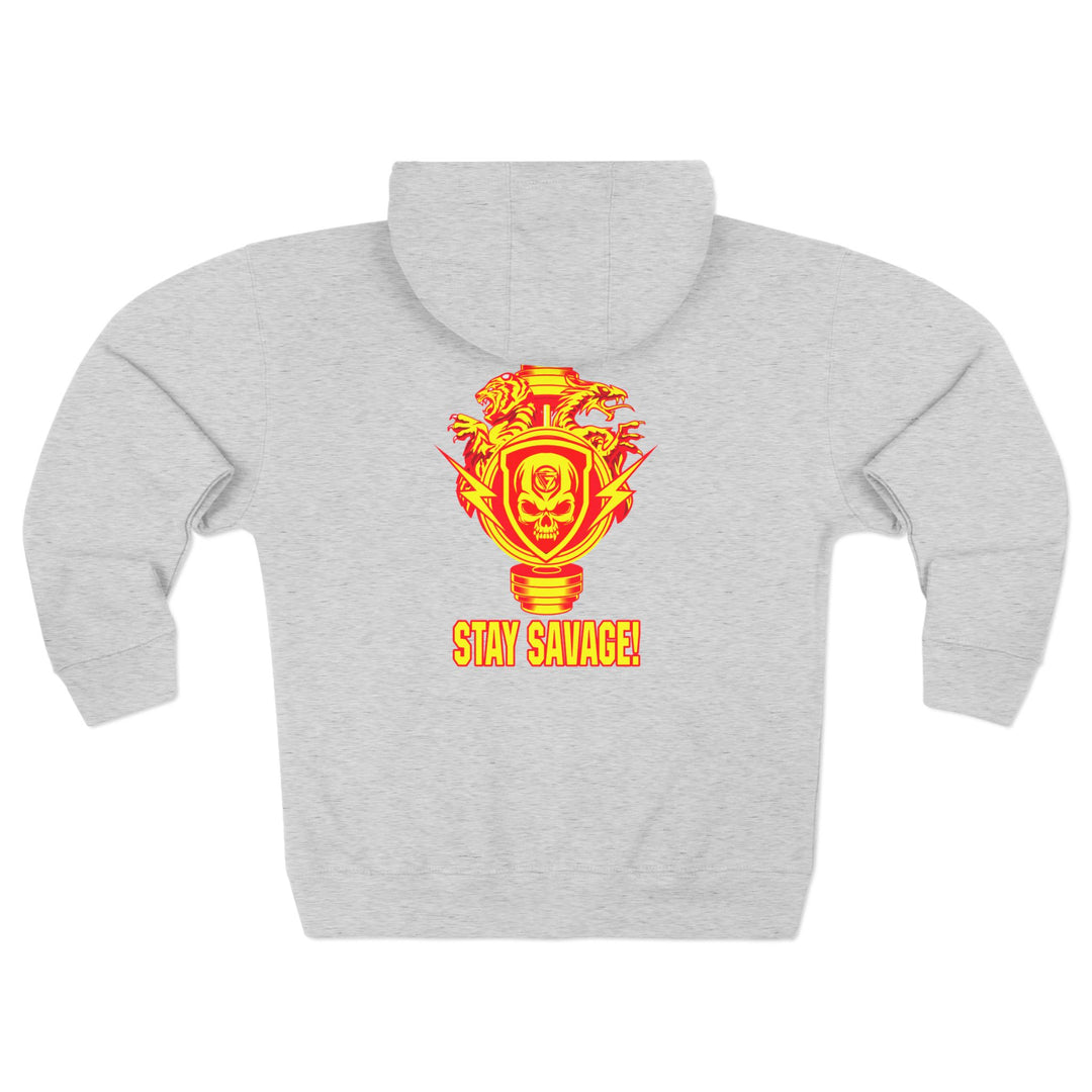 CG SKULL BELL DRAGON TIGER GOLD RED  /STAY SAVAGE ZIP UP