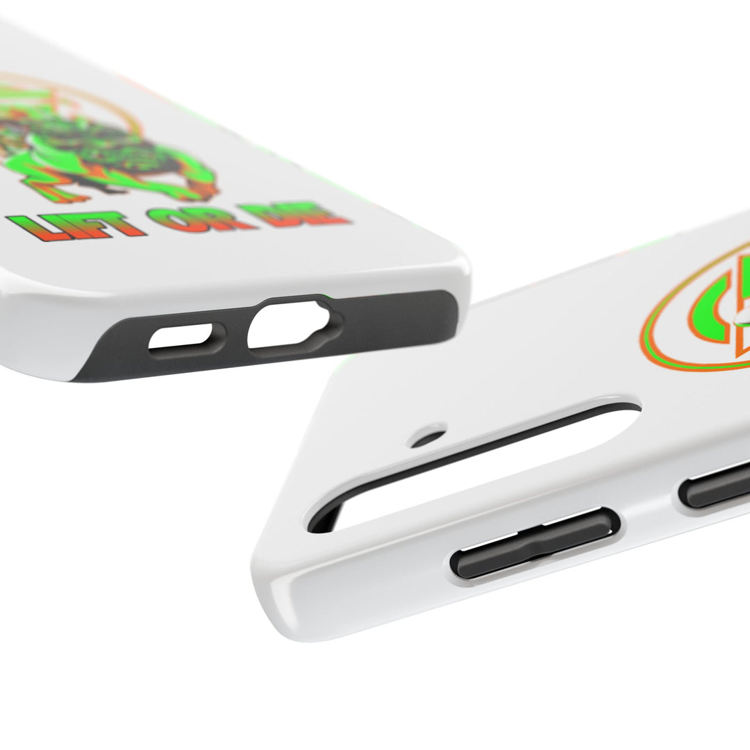 ANGRY DOG ORANGE GREEN PHONE CASE /LIFT OR DIE