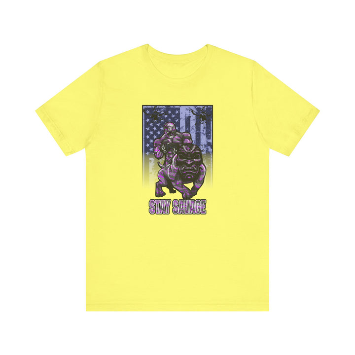 ANGRY DOG FLAG PURPLE GREY CAMO/STAY SAVAGE