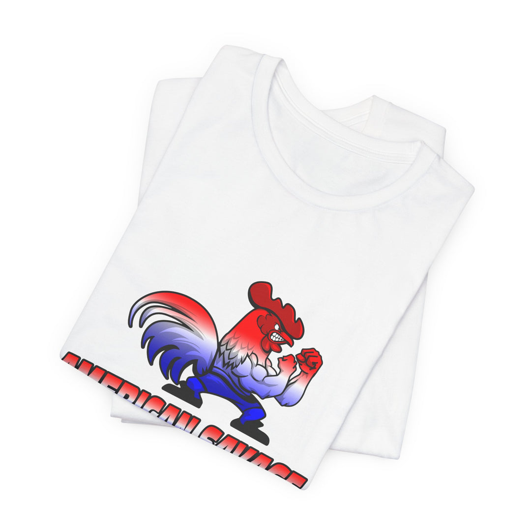 CG ANGRY ROOSTER RED WHITE BLUE FADE/AMERICAN SAVAGE