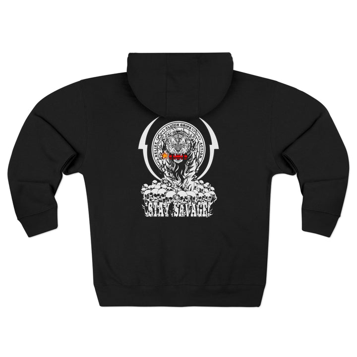 DYNAMITE TIGER WHITE BLACK /STAY SAVAGE ZIP UP