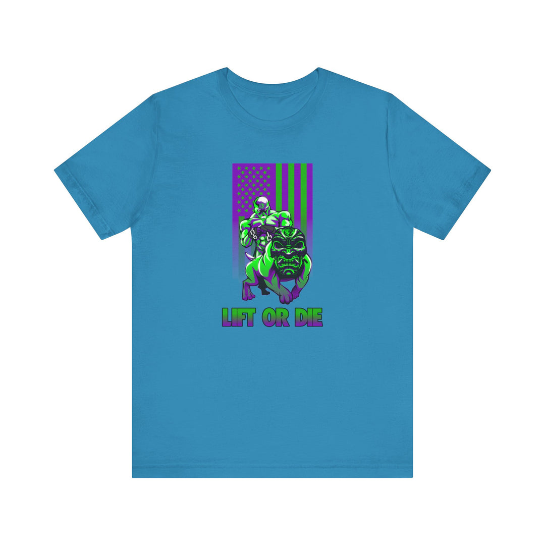 ANGRY DOG PURPLE GREEN FLAG/LIFT OR DIE