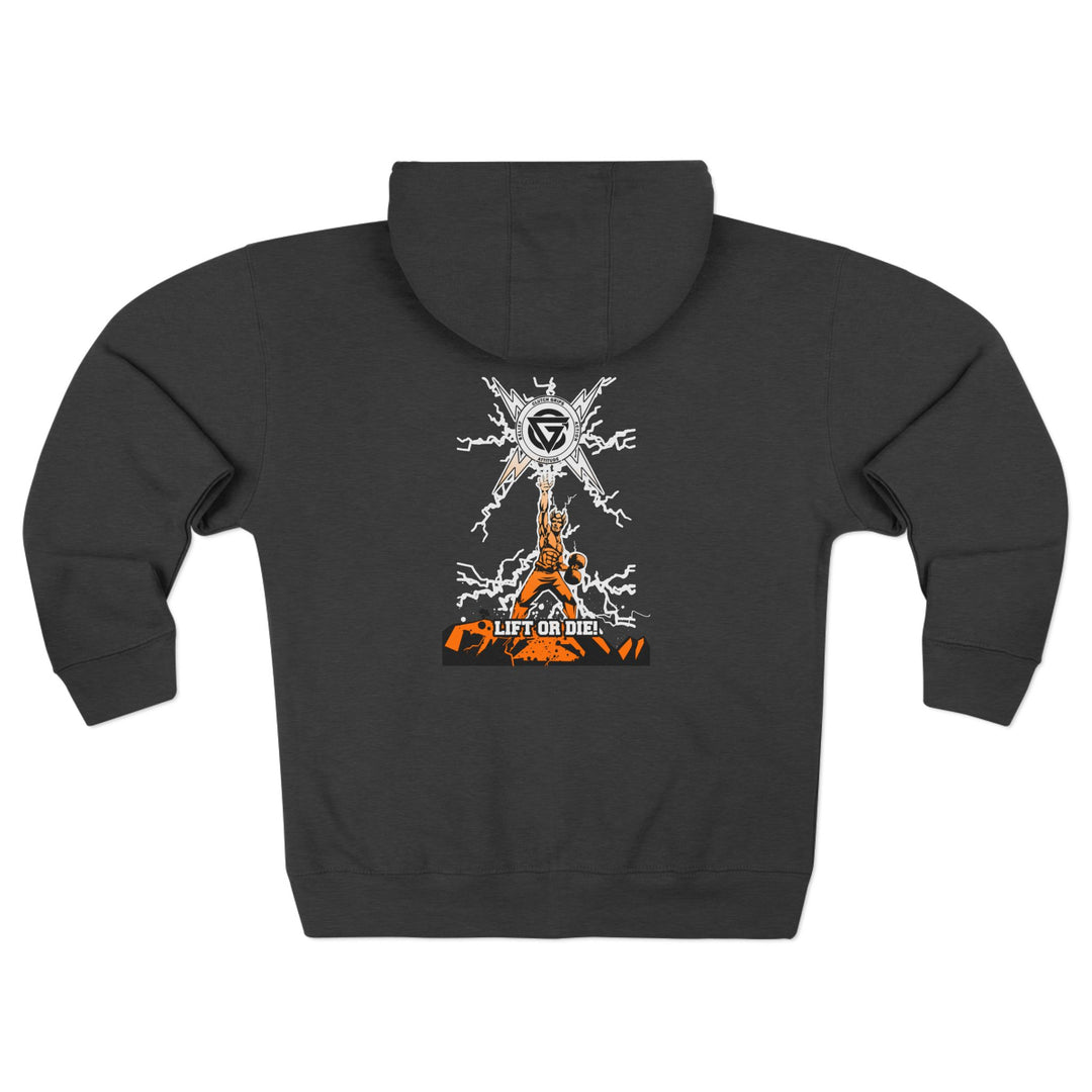 CG LIGHTNING KING ORANGE WHITE FADE/LIFT OR DIE ZIP UP
