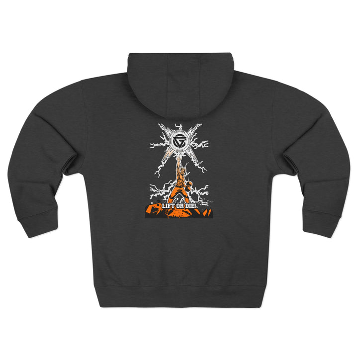 CG LIGHTNING KING ORANGE WHITE FADE/LIFT OR DIE ZIP UP