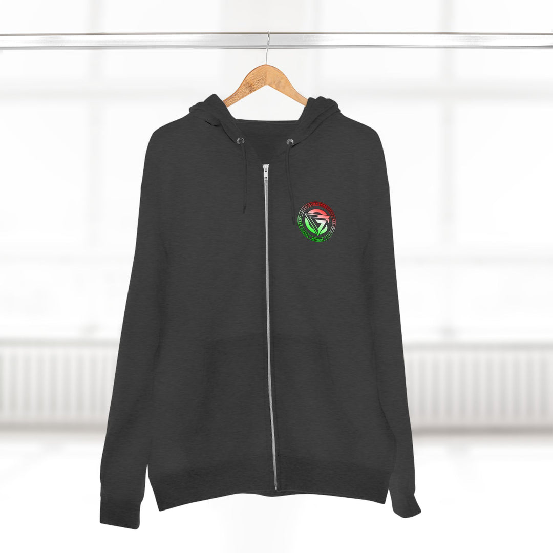 SKULLATOR SGL BELL DRAGON TIGER RED WHITE GREEN FADE/READY FOR WAR ZIP UP