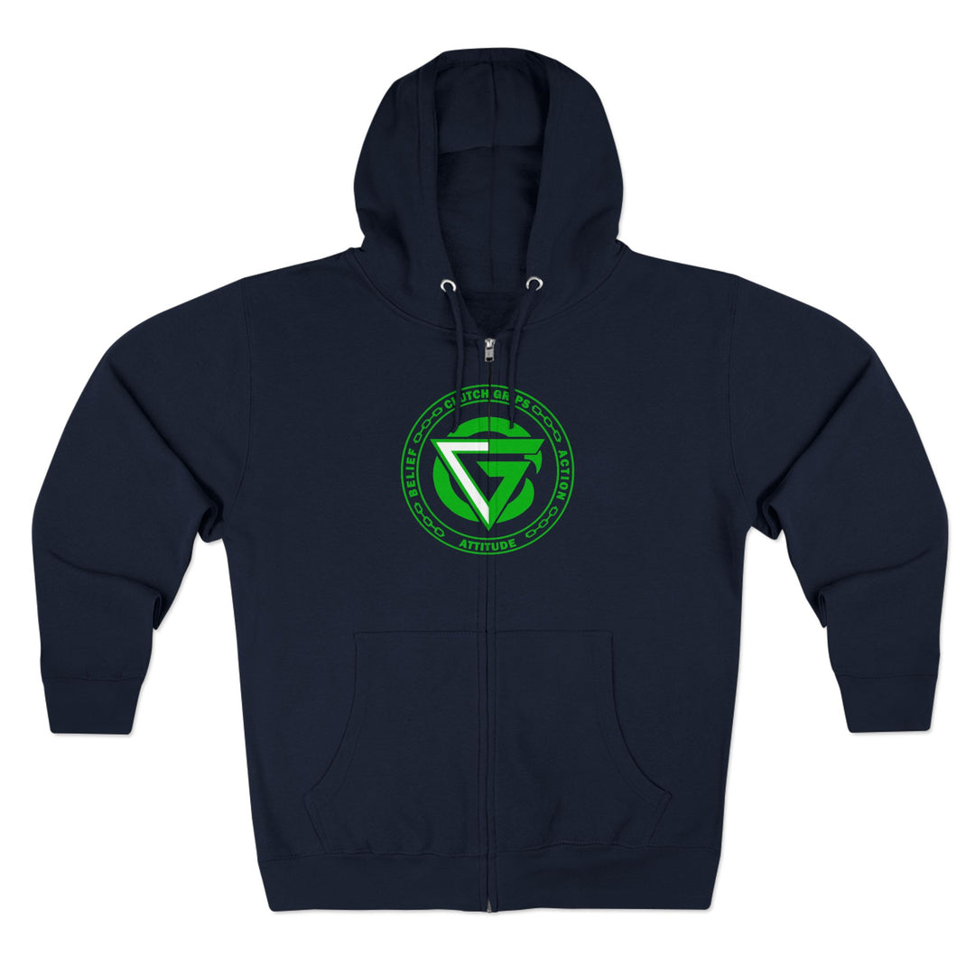 CG LION HEART GREEN WHITE /STAY SAVAGE ZIP UP