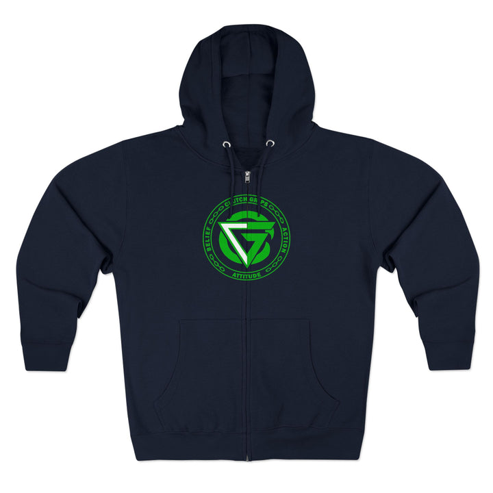 CG LION HEART GREEN WHITE /STAY SAVAGE ZIP UP