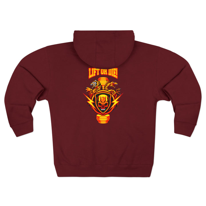CG SGL SKULL BELL RED GOLD /LIFT OR DIE ZIP UP