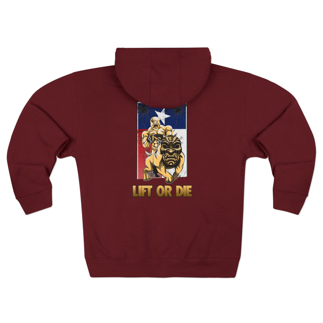 CG ANGRY DOG LONE STAR TEXAS STYLE /LIFT OR DIE ZIP UP