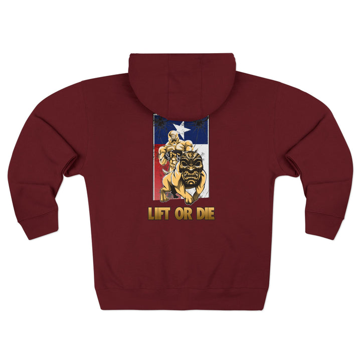 CG ANGRY DOG LONE STAR TEXAS STYLE /LIFT OR DIE ZIP UP