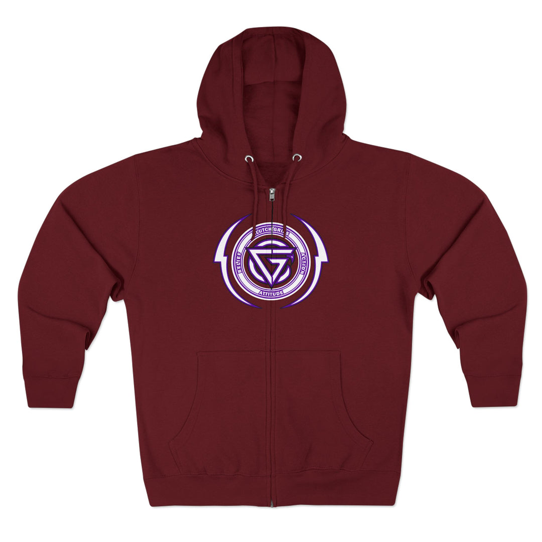 RIDE THE LIGHTNING  PURPLE WHITE /LIFT OR DIE ZIP UP