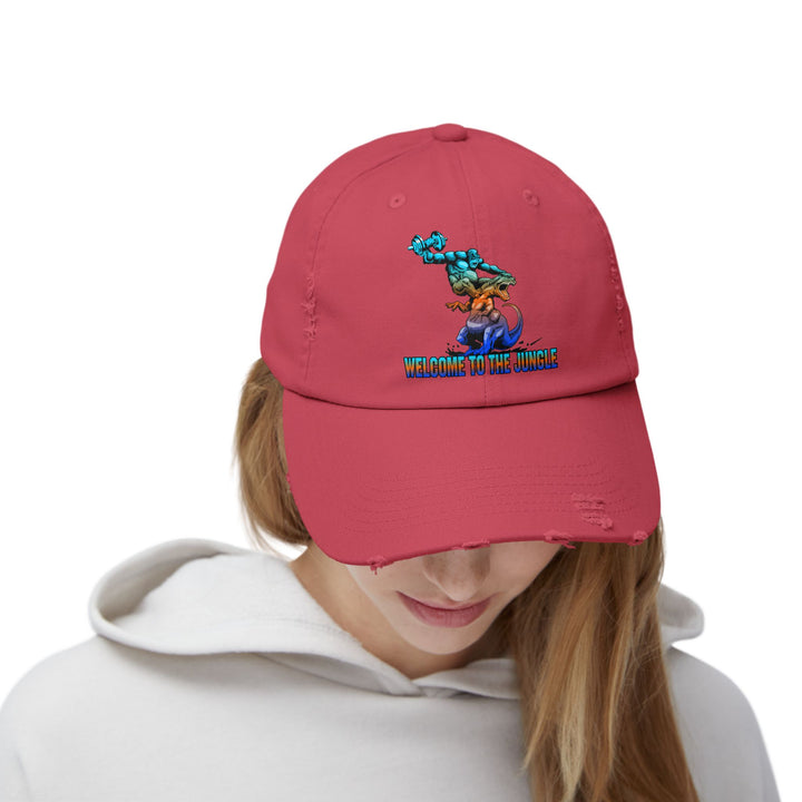APE VS ZILLA BLUE ORANGE AQUA /WELCOME TO THE JUNGLE CAP