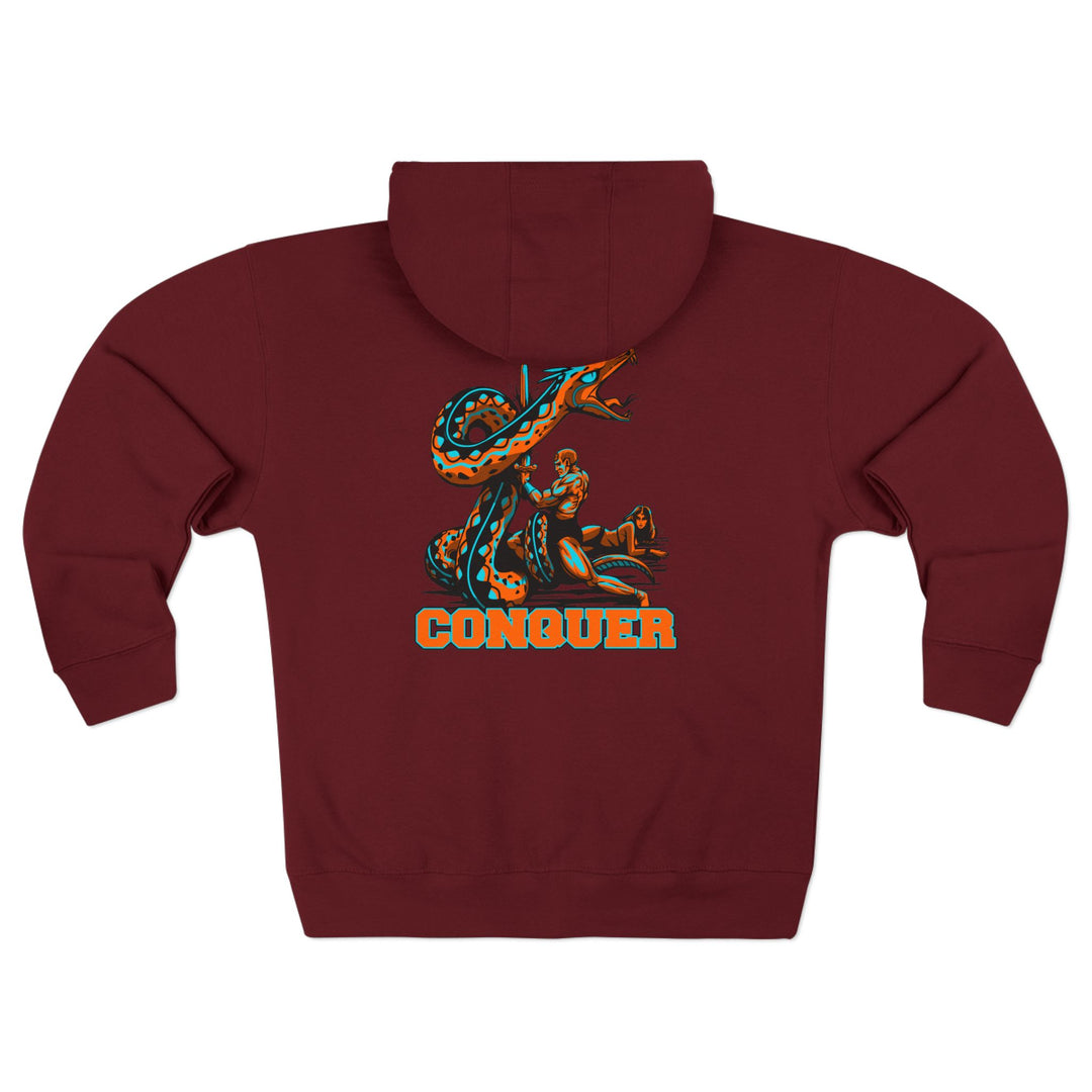 CG SERPENT SLAYER RED MIAMI COLORS /CONQUER ZIP UP