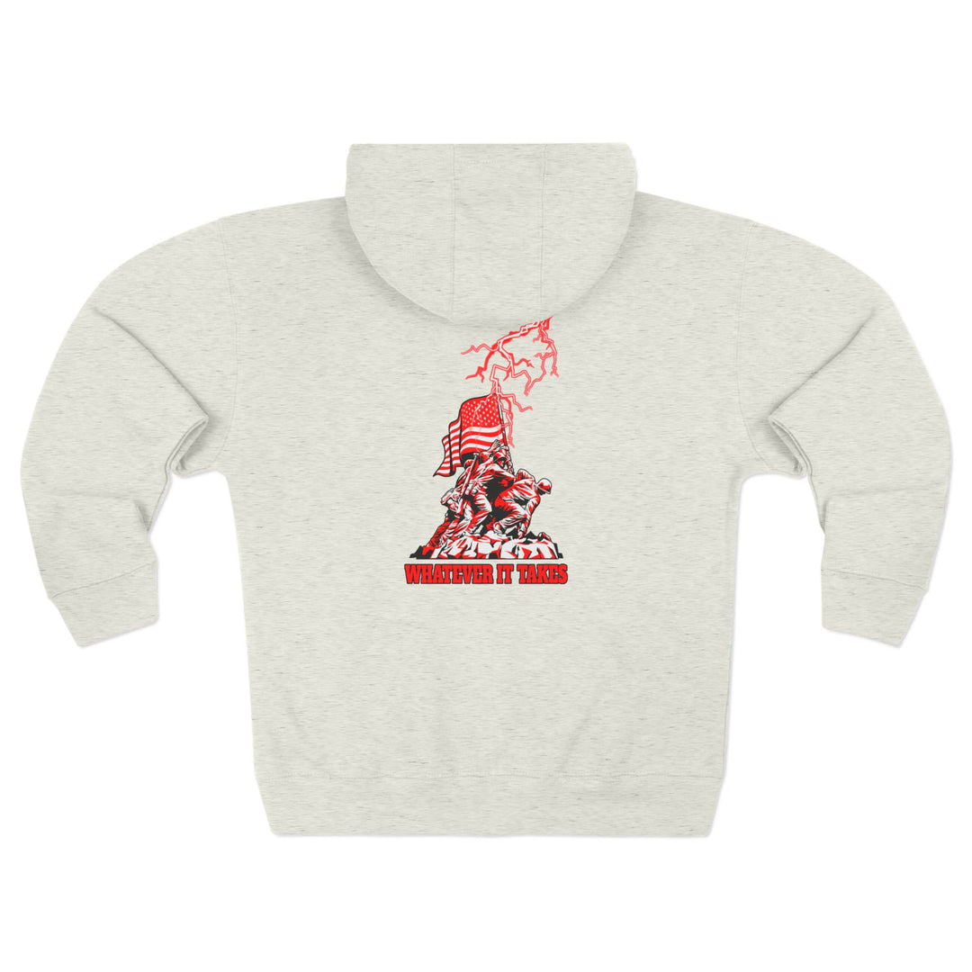 CG AMERICAN WARRIOR RED WHITE /WHATEVER IT TAKES ZIP UP