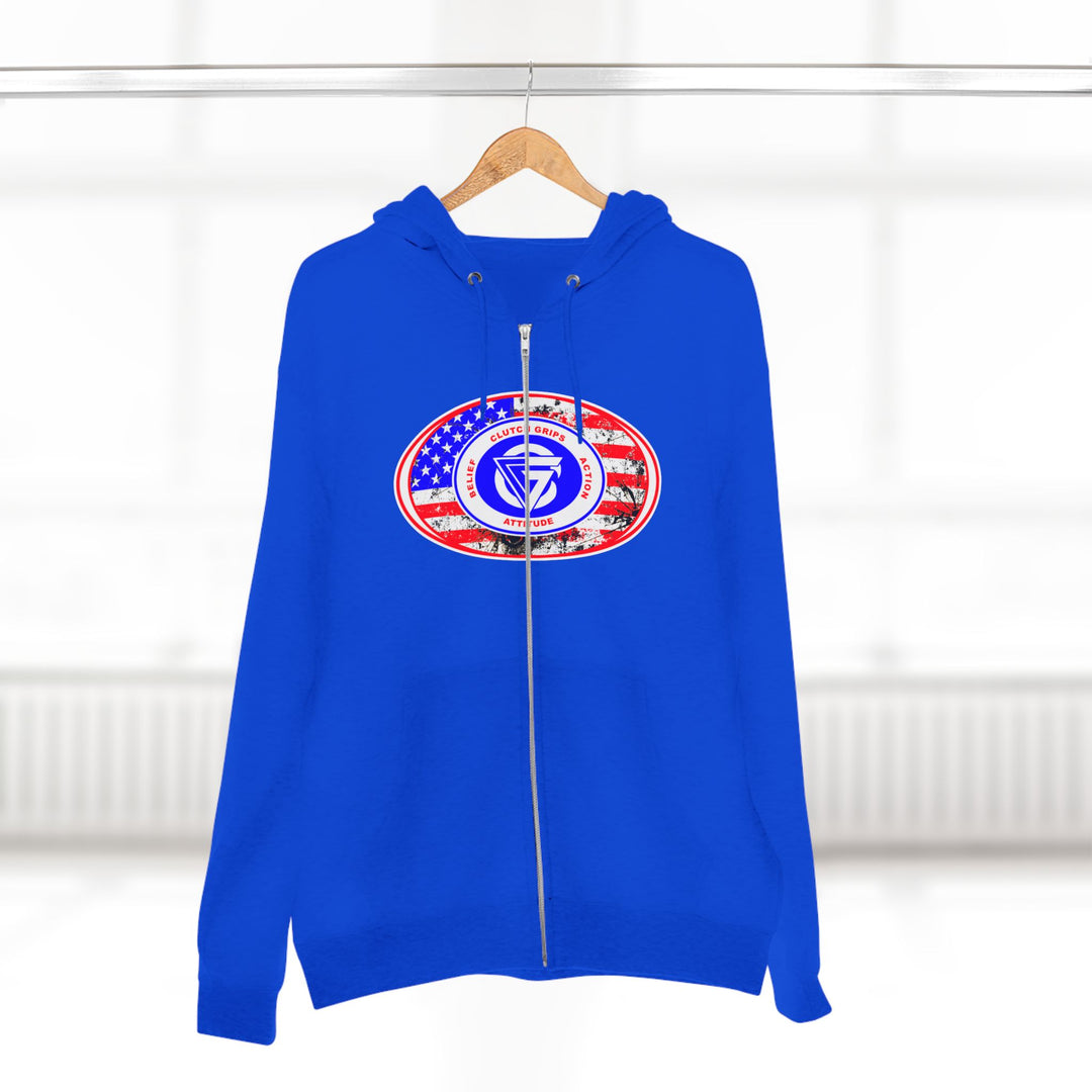 AMERICAN WARRIOR TRIBUTE  RED WHITE BLUE/AMERICAN SAVAGE ZIP UP