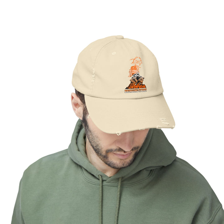 AMERICAN WARRIORS ORANGE WHITE FADE /BRINGING IT BACK CAP