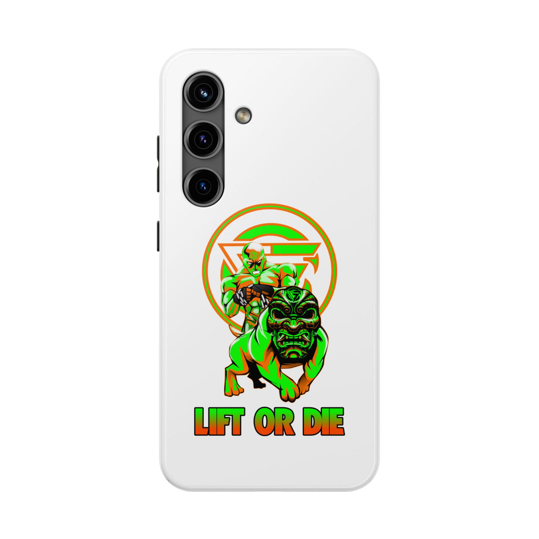 ANGRY DOG ORANGE GREEN PHONE CASE /LIFT OR DIE