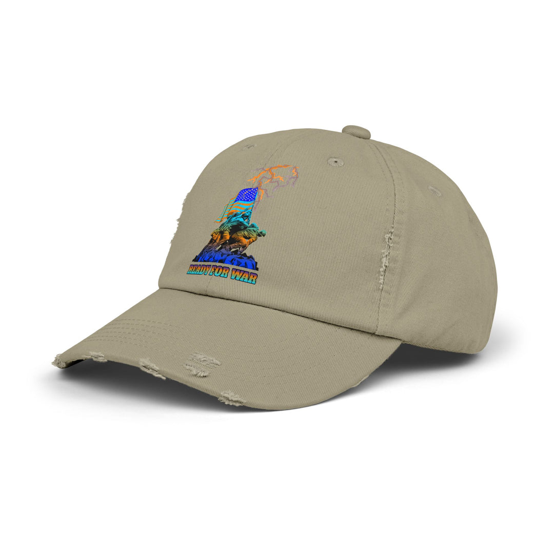 AMERICAN WARRIOR BLUE ORANGE AQUA/READY FOR WAR CAP