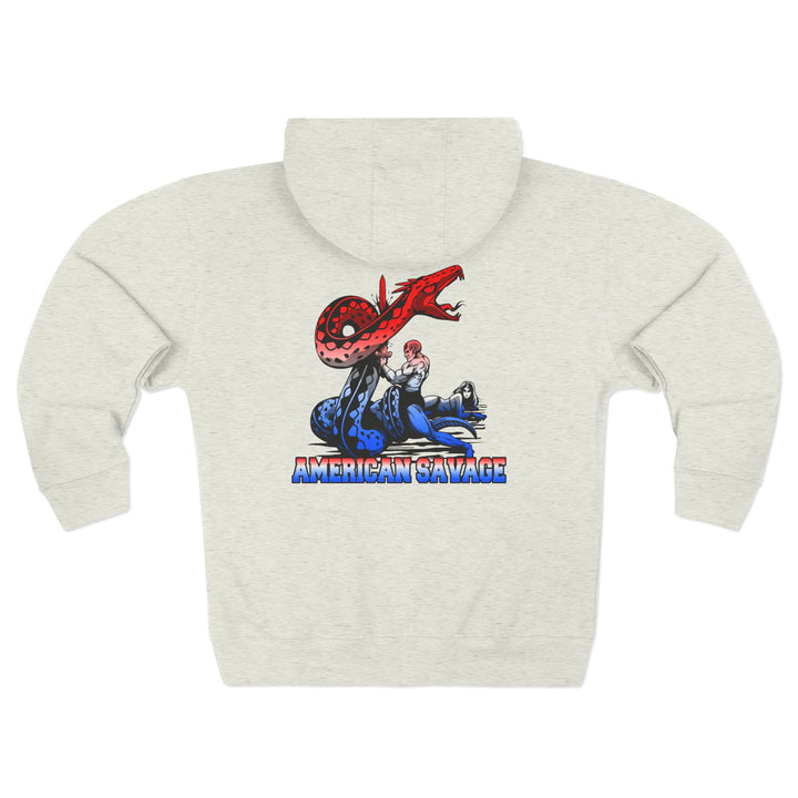 CG SERPENT SLAYER RED WHITE BLUE FADE /AMERICAN SAVAGE ZIP UP