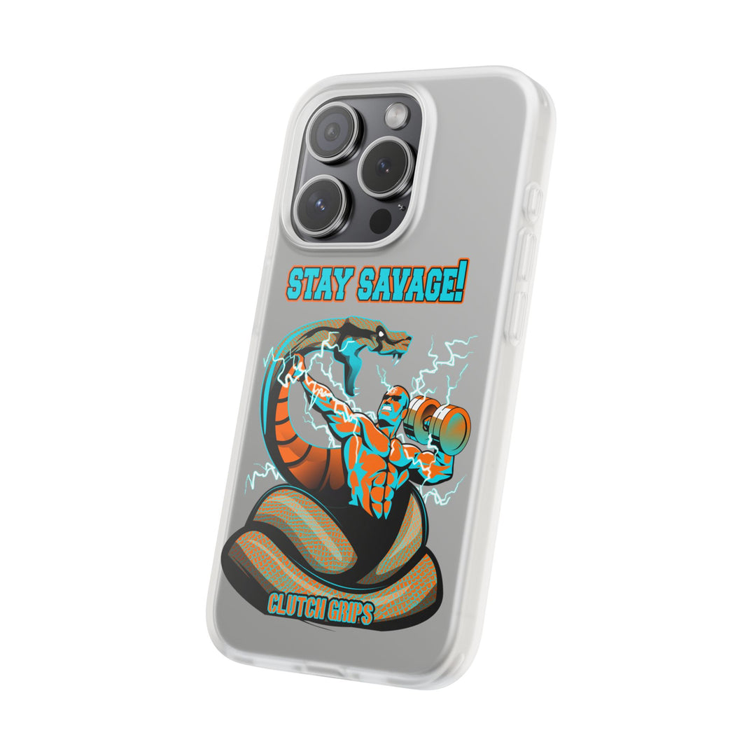 MAC VS SNAKE MIAMI COLORS AQUA ORANGE PHONE CASE /STAY SAVAGE